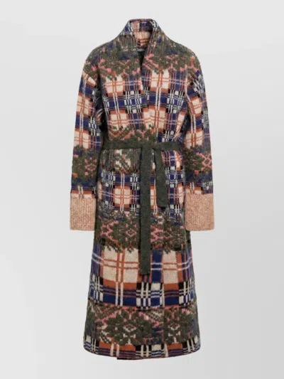 Dries Van Noten Single Breasted Coat In Multi