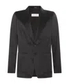 Dries Van Noten Black Cotton Blend Blazer In Black