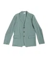 Dries Van Noten Single-breasted Long-sleeved Blazer In Green
