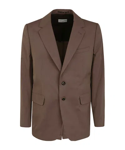 Dries Van Noten Single-breasted Suit Jacket In Brown
