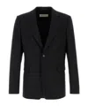 Dries Van Noten Notched Lapel Wool Blaine Tailored Blazer In Black