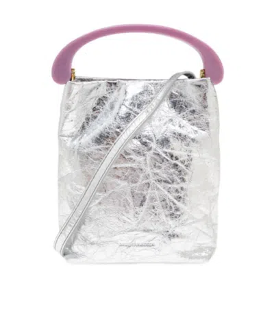 Dries Van Noten Single Handle Crossbody Bag In White