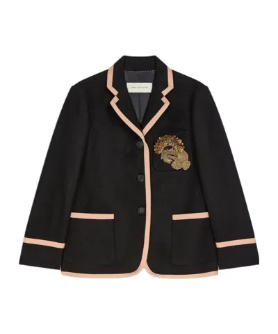 Dries Van Noten Single-breasted Casual Jacket In Black