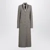 Dries Van Noten Single-breasted Coat With Micro Pattern In Gray