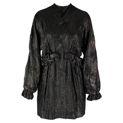 Pre-owned Dries Van Noten Size 2 Black Viscose Sequined Mini Dress