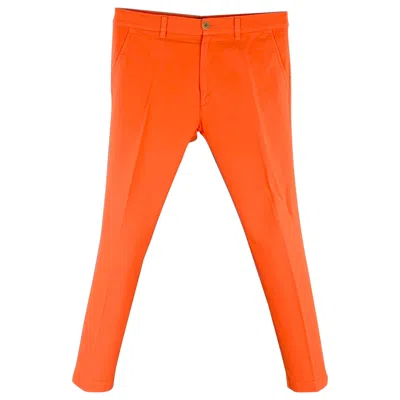 Pre-owned Dries Van Noten Size 32 Orange Cotton Casual Pants
