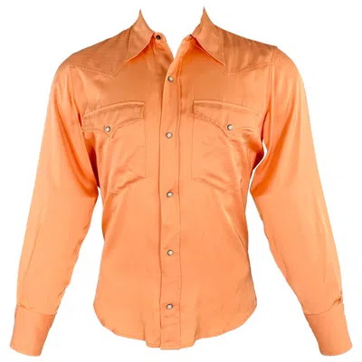 Pre-owned Dries Van Noten Size 36 Orange Western Long Sleeve Shirt