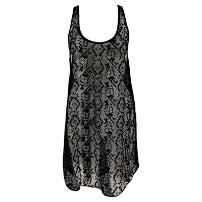 Pre-owned Dries Van Noten Size 6 Black Lace Tank Dress