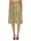 Dries Van Noten Skirt With Animal Pattern In Gray