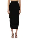 Dries Van Noten Black Wool Blend Skirt In Black