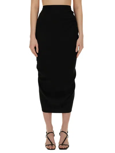 Dries Van Noten Skirt With Drape In Black
