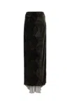Dries Van Noten Printed Velvet Salix Skirt In Brown
