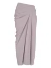 Dries Van Noten Pink Long Draped Skirt In Pink