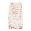 Dries Van Noten Sokna Crystal Sheer Pencil Skirt In Multi