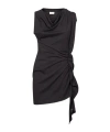 Dries Van Noten Sleeveless Asymmetrical Draped Blouse In Black