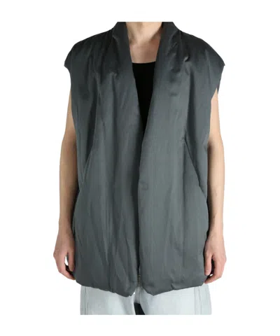 Dries Van Noten Sleeveless Cotton Vest In Gray