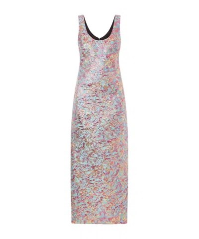 Dries Van Noten Sleeveless Jacquard Dress In Multi