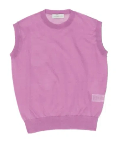 Dries Van Noten Sleeveless Knitted Vest In Pink
