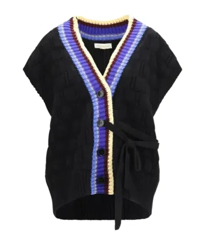 Dries Van Noten Sleeveless Sweater In Black