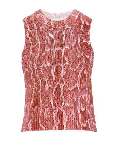 Dries Van Noten Sleeveless Sweater In Pink