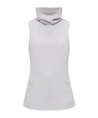 Dries Van Noten Sleeveless Sweater In White