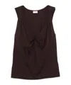 Dries Van Noten Hantex Cotton Tank Top Clothing In Burgundy