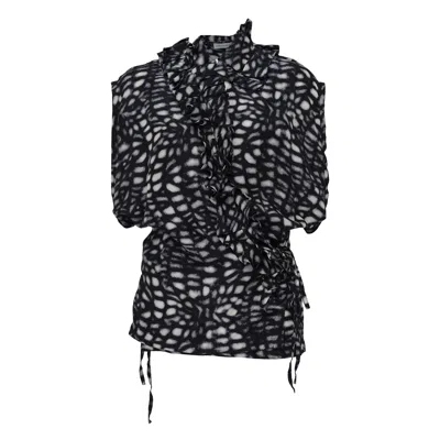 Dries Van Noten Sleeveless Wrap Blouse In Black