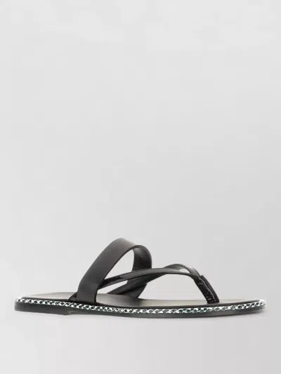 Dries Van Noten Slide Sandals Open Toe Flat Sole In Black