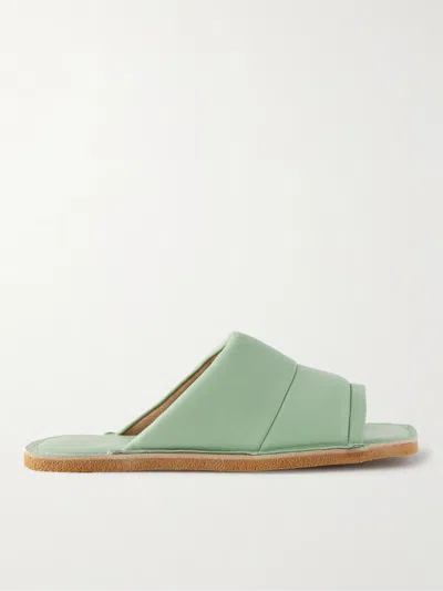 Pre-owned Dries Van Noten Slides - Mint Green Leather