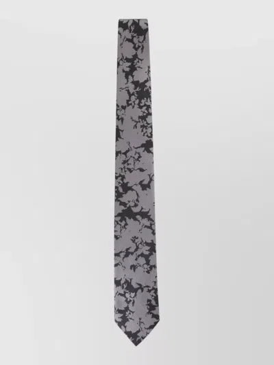Dries Van Noten Slim Floral Tie Pointed Tip Design In Burgundy