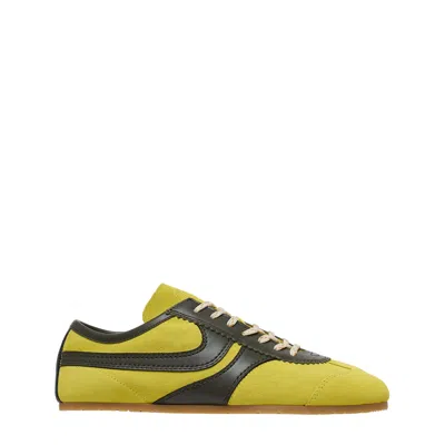 Dries Van Noten Yellow Leather Sneakers