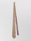 Dries Van Noten Slim Tie Floral Striped Patterned Design In Multi
