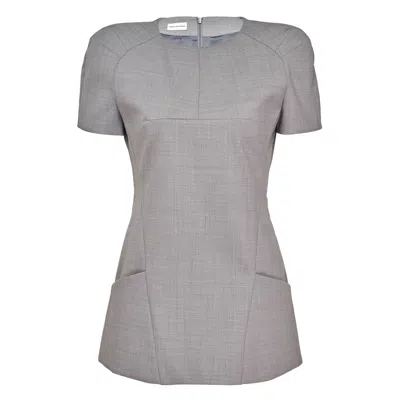 Dries Van Noten Slim-fit Tailored Raglan Top In Gray