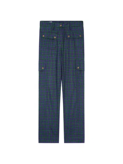 Dries Van Noten Slim-leg Cotton Flannel Pants In Blue