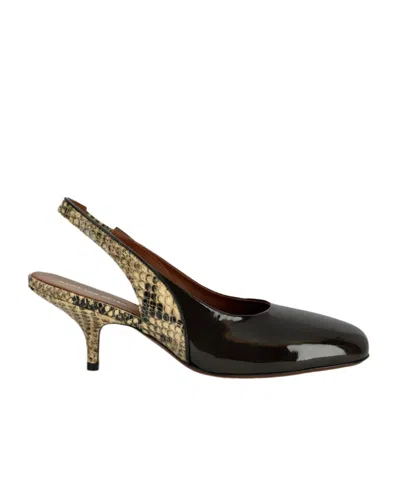 Dries Van Noten Slingback Heeled Pumps In Green