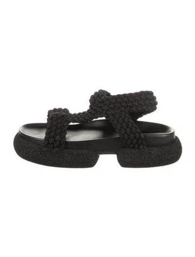 Pre-owned Dries Van Noten Slingback Sandals In Black