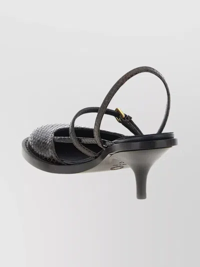 DRIES VAN NOTEN SLINGBACK SANDALS WITH BUCKLE AND KITTEN HEEL
