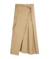 Dries Van Noten Slit Detailed Maxi Skirt In Brown