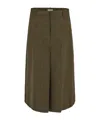 Dries Van Noten Slit-detailed Midi Skirt In Green