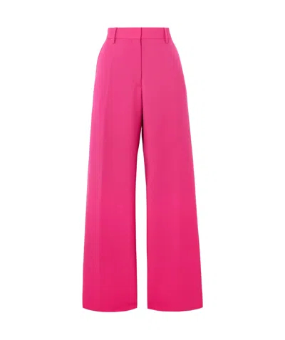 Dries Van Noten Wool And Mohair-blend Twill Straight-leg Pants In Pink