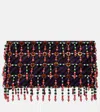 Dries Van Noten Small Beaded Striped Clutch In Multi