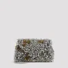 Dries Van Noten Small Embroidered Envelope Clutch In Silver
