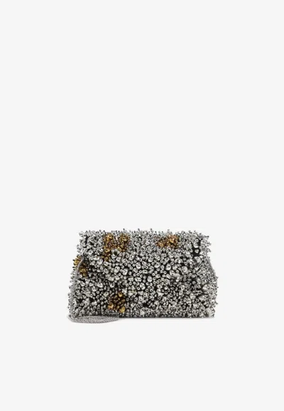 DRIES VAN NOTEN SMALL EMBROIDERED ENVELOPE CLUTCH