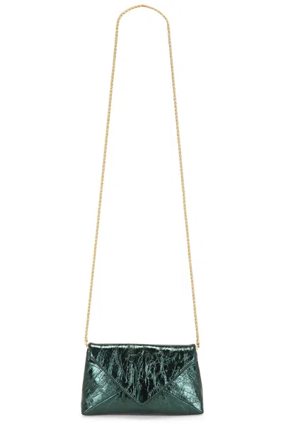 Dries Van Noten Small Envelope Chain Bag In Forest