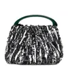 Dries Van Noten Small Pleated Jacquard With Resin Handle Bags In Black
