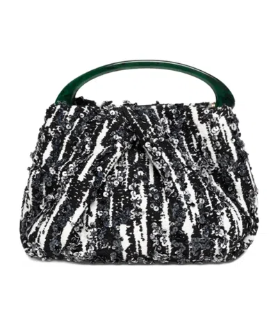 DRIES VAN NOTEN SMALL PLEATED JACQUARD BAG