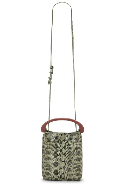 Dries Van Noten Small Resin Handle Crossbody Bag In Green