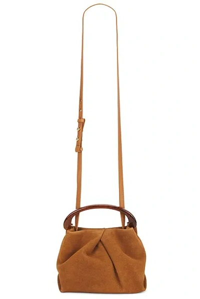 Dries Van Noten Small Resin Handle Fold And Crossbody Bag In Tan