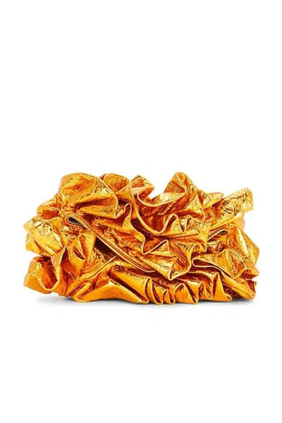 Dries Van Noten Small Ruffle Bag In Orange