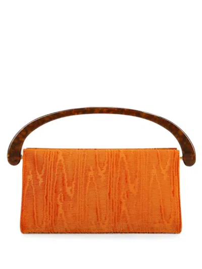 Dries Van Noten Small Velvet Bag In Orange